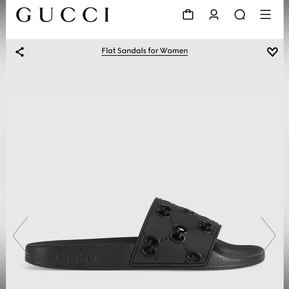black gucci slides brand new never worn! pickup available as well - Picture 1 of 3